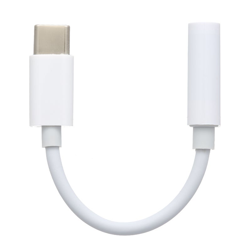 ماركة غير محددة محول لمنفذ سماعات رأس من USB إلى منفذ 3.5 مم CM20 أبيض  - Image 1