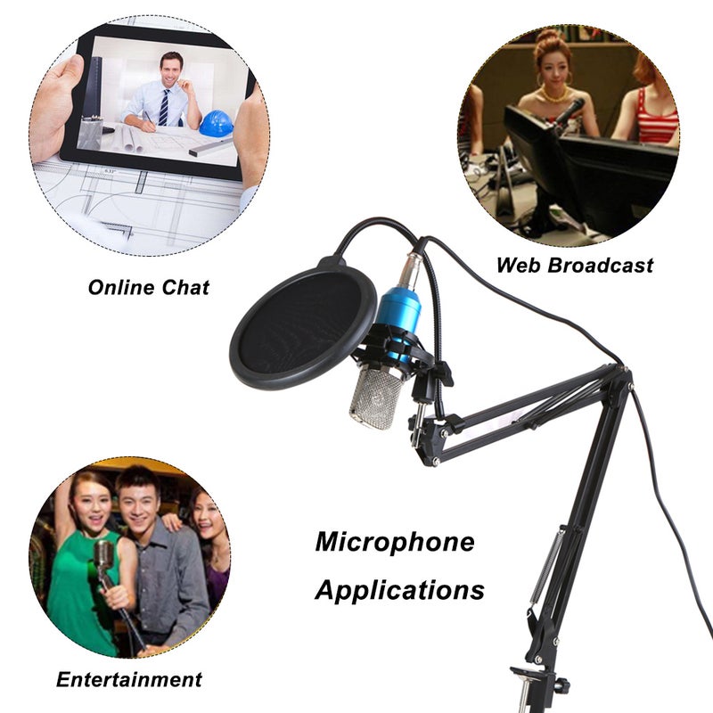 Professional BM700 Condenser Microphone Mic KTV Singing Studio Recording Kit V6053W_P White  - Image 5