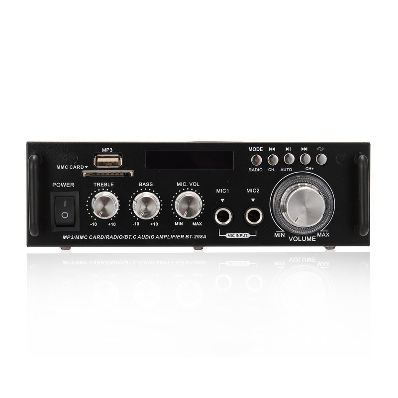 12V/220V Mini 2CH LCD Display HIFI Audio Stereo Power Amplifier V5330EU_P black  - Image 2