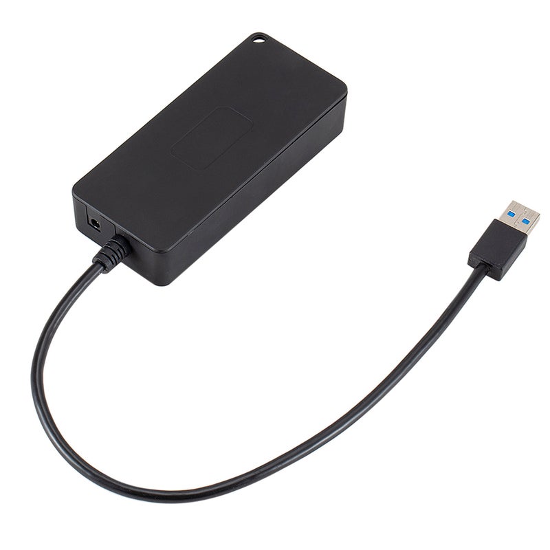 موزع ومقسّم بكابل USB وأربع منافذ مع أزرار للتشغيل والإطفاء V6094_P أسود - Image 5