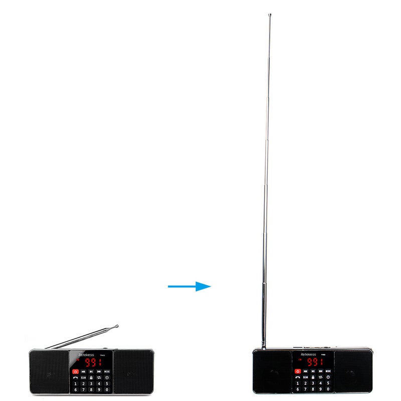 ريتيكيس جهاز استقبال راديو رقمي متعدد النطاق TR602 FM/AM V5966_P أسود - Image 4