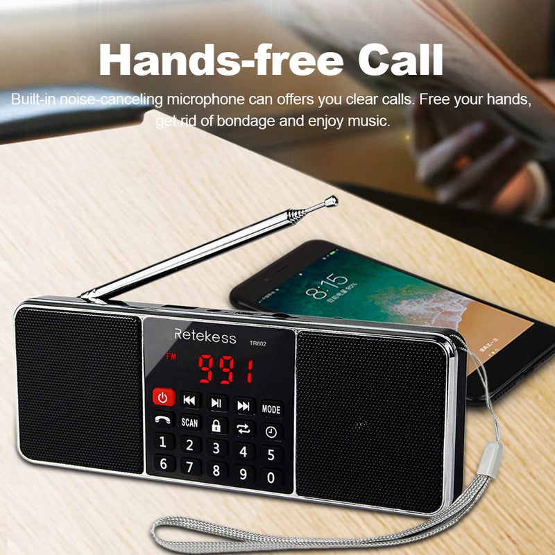 ريتيكيس جهاز استقبال راديو رقمي متعدد النطاق TR602 FM/AM V5966_P أسود - Image 3