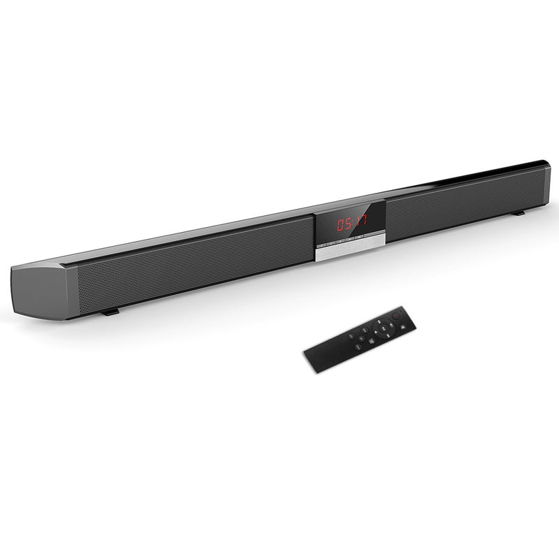 Generic SR100 Plus Bluetooth Soundbar Home TV Speaker Wireless Subwoofer V5345EU_P Black  - Image 1