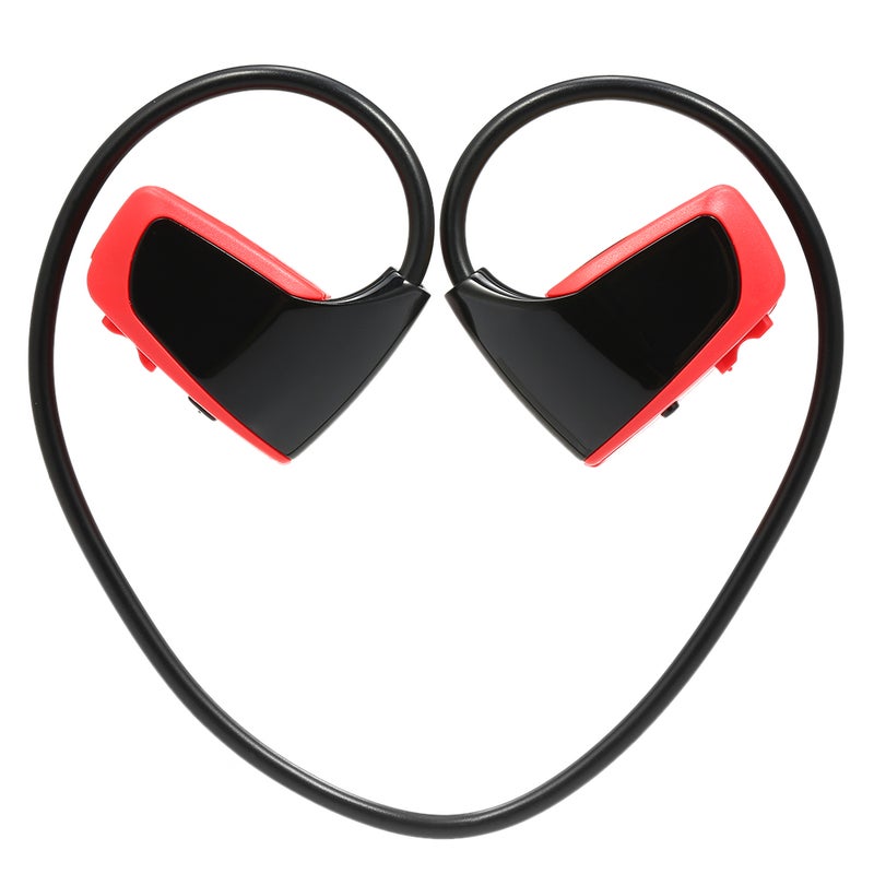 W262 8GB Sports MP3 Player Headphones 2 In 1 Music Headset V4370R_P Red  - Image 1