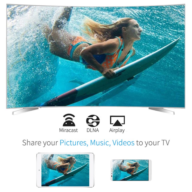 AnyCast - M100 2.4G WiFi 4K Display TV Dongle Display Receiver V5197_P Black - Image 1