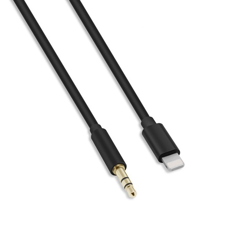 Generic - 1 Meter For Lightning To 3.5mm Audio Cable Male AUX Stereo Wire Adapter Cord V5041_P Black - Image 1