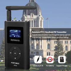 Retekess FT11 Handheld FM Transmitter V5026_P Black  - Image 2