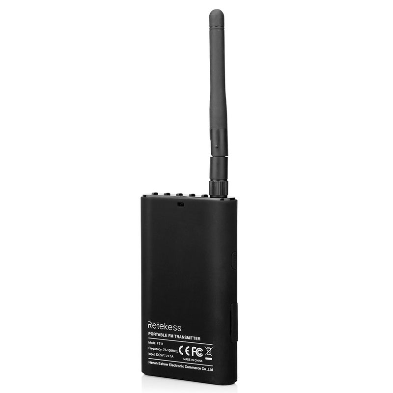 Retekess - FT11 Handheld FM Transmitter V5026_P Black - Image 1