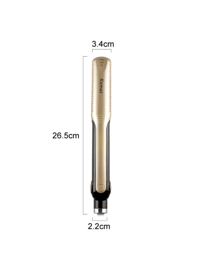 Kemei KM-327 Professional Hair Straightener Gold/Black 27x3.3x7.5cm - Image 5