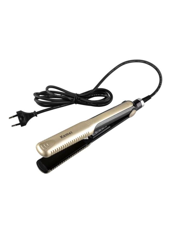 Kemei KM-327 Professional Hair Straightener Gold/Black 27x3.3x7.5cm - Image 1