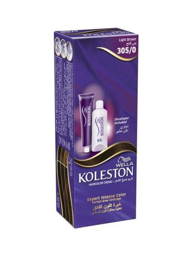 WELLA Koleston Permanent Haircolor Creme 305/0 Light Brown - Image 1