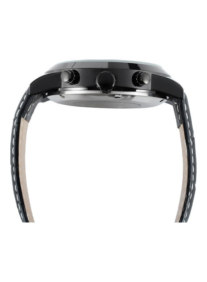 Forsining Fusini belt waterproof mechanical movement watch black shell black bottom gold  - Image 5