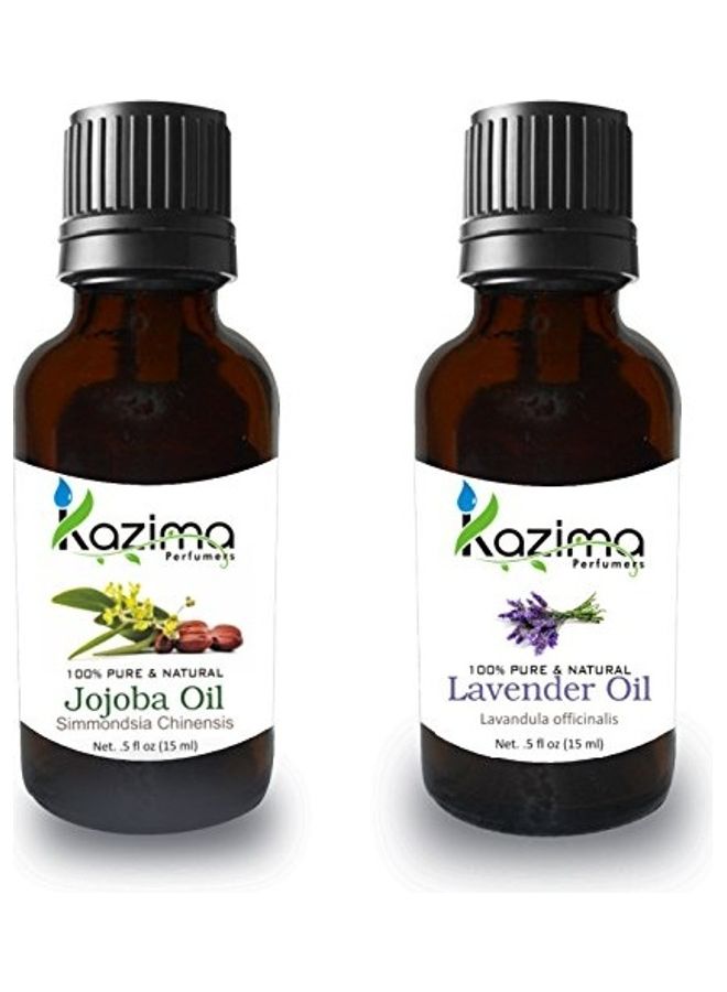 KAZIMA Combo Of Jojoba Oil And Lavender Oil For Hair Growth/Skin Care 15ml 
