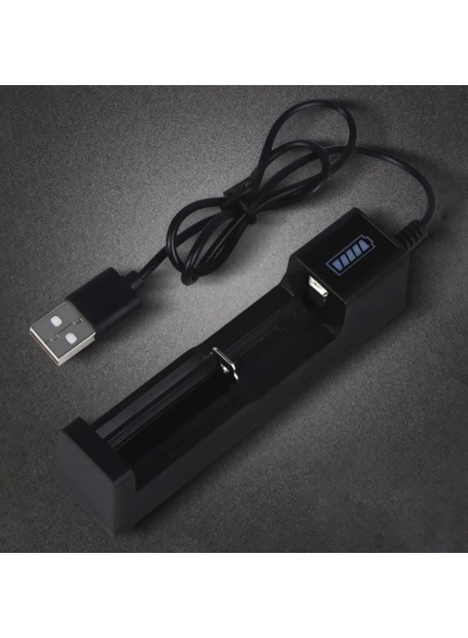 1 Slot USB Port LED Smart Charger Black  - Image 2