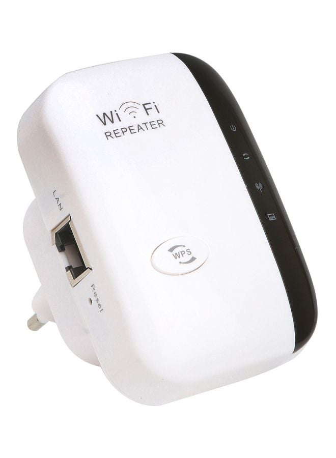 Wireless Router Range Extender Signal Booster White 19x15x6.5cm - Image 1