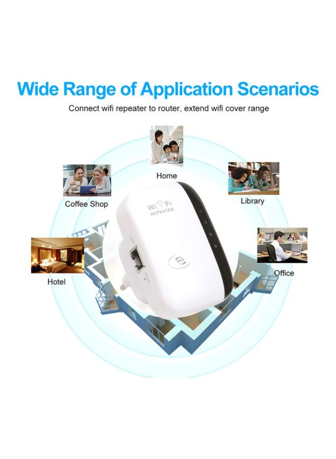 Wireless Router Range Extender Signal Booster White 19x15x6.5cm - Image 5