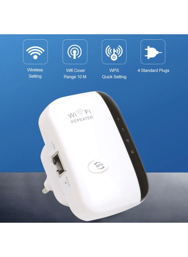 Wireless Router Range Extender Signal Booster White 19x15x6.5cm - Image 3