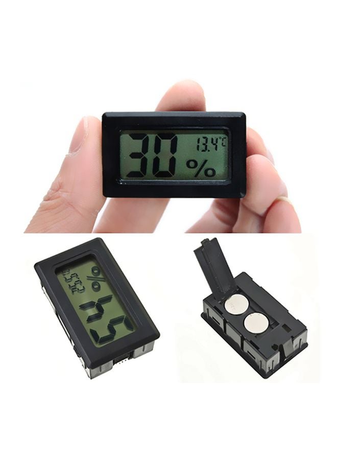 Generic - Digital Room Temperature Measuring Thermometer Black/Grey 4.7x2.7x1.3cm - Image 1