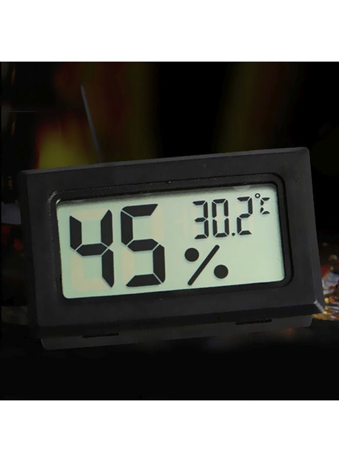Generic - Digital Room Temperature Measuring Thermometer Black/Grey 4.7x2.7x1.3cm - Image 1