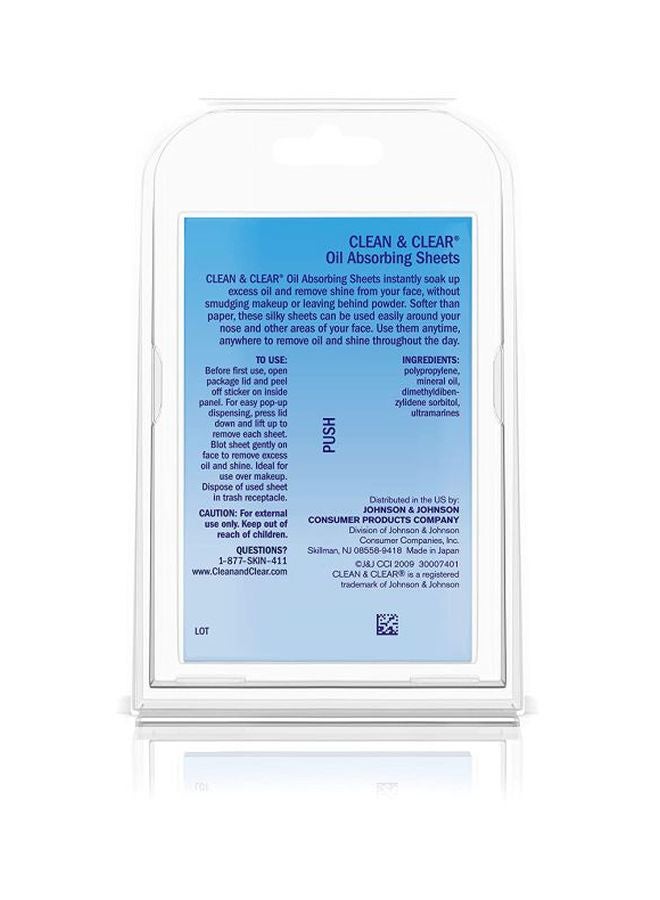 Clean & Clear 50-Piece Portable Oil Absorbing Sheet Set 1.9x3.1inch - Image 2