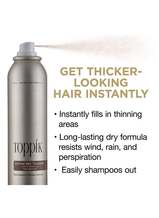 Toppik Colored Hair Thickener Dry Formula Medium Brown 144grams - Image 3