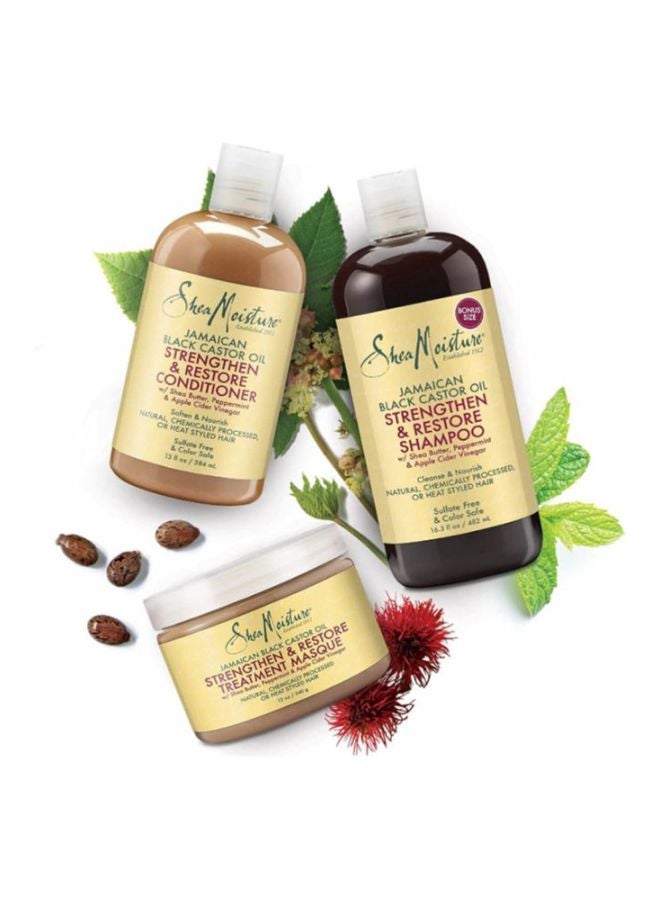 بلسم وشامبو لتقوية الشعر وتجديده مع ماسك معالج 1xShampoo (16.3 ), 1xConditioner (13), 1xTreatment Masque (12)