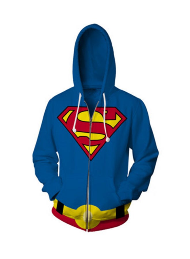 Comfortable Casual Hoodie Blue/Red/Yellow 