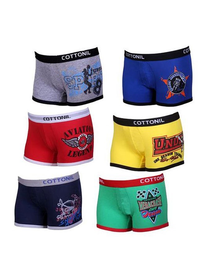 كوتونيل طقم سراويل داخلية قطنية بقصة ضيقة من 6 قطع متعدد الألوان - Image 1