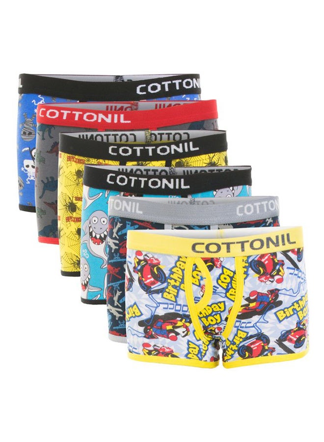 COTTONIL 6-Piece Cotton Slim Fit Boxer Set Multicolour  - Image 2