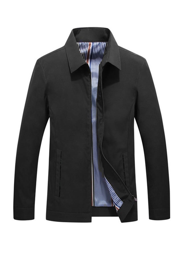 جاكيت فضفاض كاجوال أسود