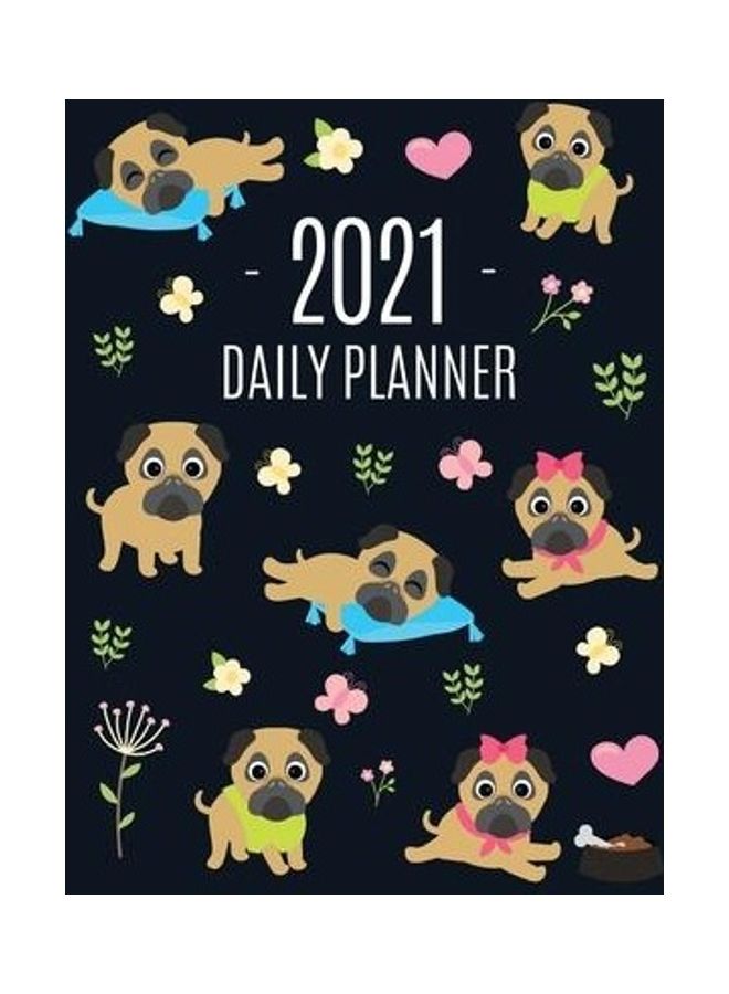 Pug Planner 2021 Paperback English by Happy Oak Tree Journals  - Image 2