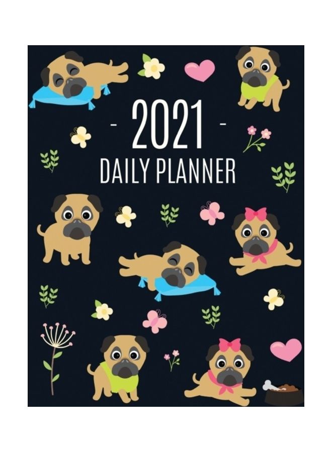 Pug Planner 2021 Paperback English by Happy Oak Tree Journals  - Image 3