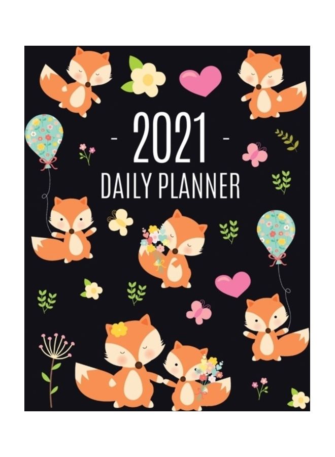 Red Fox Planner 2021: Funny Animal Planner Calendar Organizer - Artistic January - December 2021 Agenda Scheduler - Cute Large Black 12 Mont paperback english - Image 3