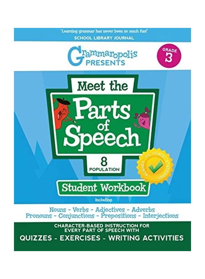 Grammaropolis: The Parts of Speech Workbook, Grade 3 Paperback English by Coert Voorhees - Image 1