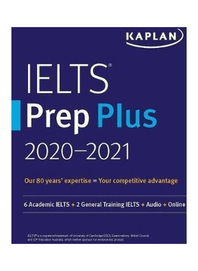 null - Ielts Prep Plus 2021-2022: 6 Academic Ielts + 2 General Ielts + Audio + Online Paperback English by Kaplan Test Prep - Image 1