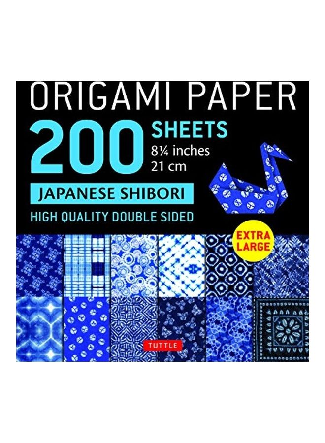 Origami Paper 200 Sheets Japanese Shibori 8 1/4" (21 Cm): Extra Large Tuttle Origami Paper: High Quality, Double-Sided Sheets Paperback English by Tuttle Publishing - 44131 