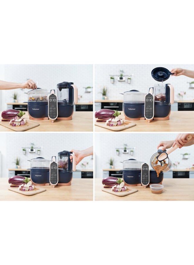babymoov Nutribaby+ XL 6 In 1 Nutritionist Approved Food Processor With Steam Cooker, Multi-Speed Blender, Baby Puree Maker, Warmer, Defroster, Steriliser BMA001127_UK Navy Blue/Golden  - Image 3