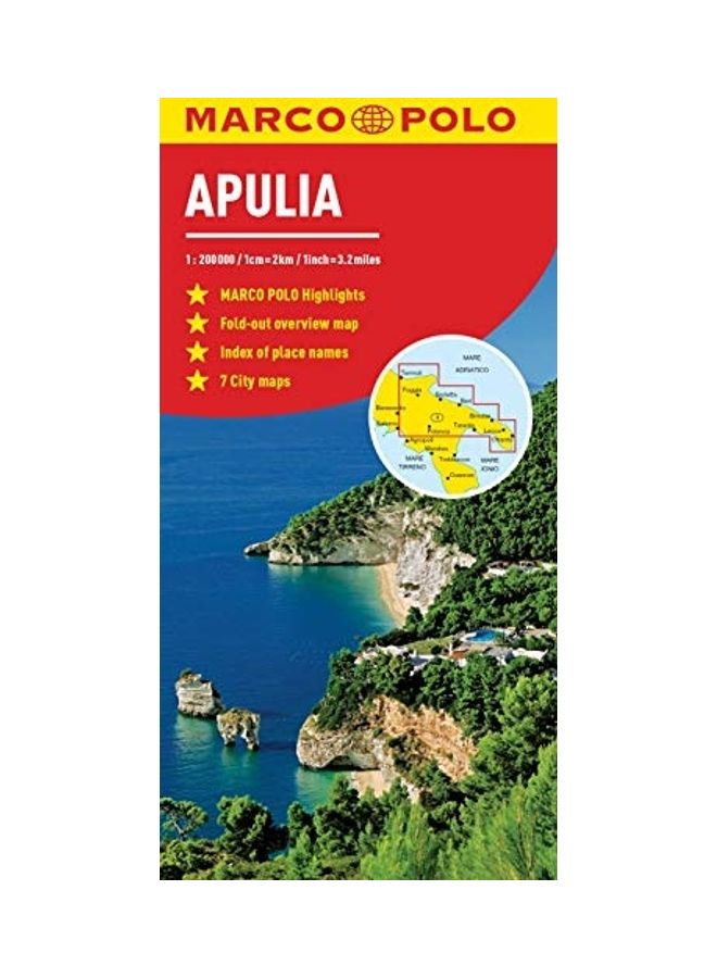 Apulia Marco Polo Map paperback english