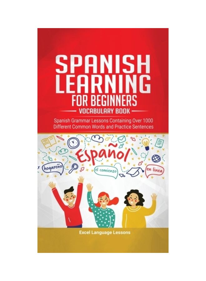Spanish Language Learning For Beginner's Vocabulary Book hardcover english - Image 3