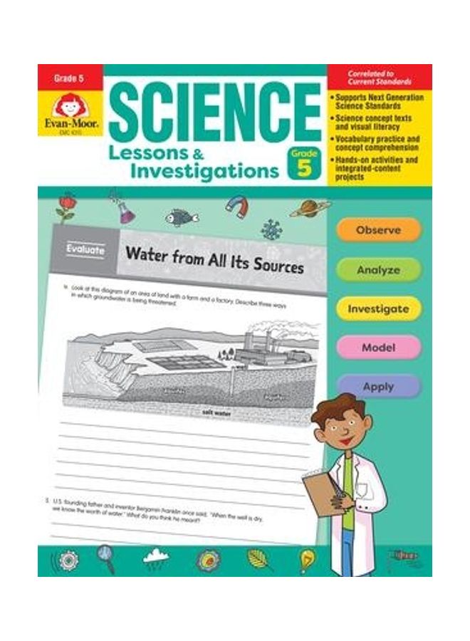 Science Lessons and Investigations, Grade 5 Paperback English by Educational Publishers, Evan-Moor - 43831 - Image 2