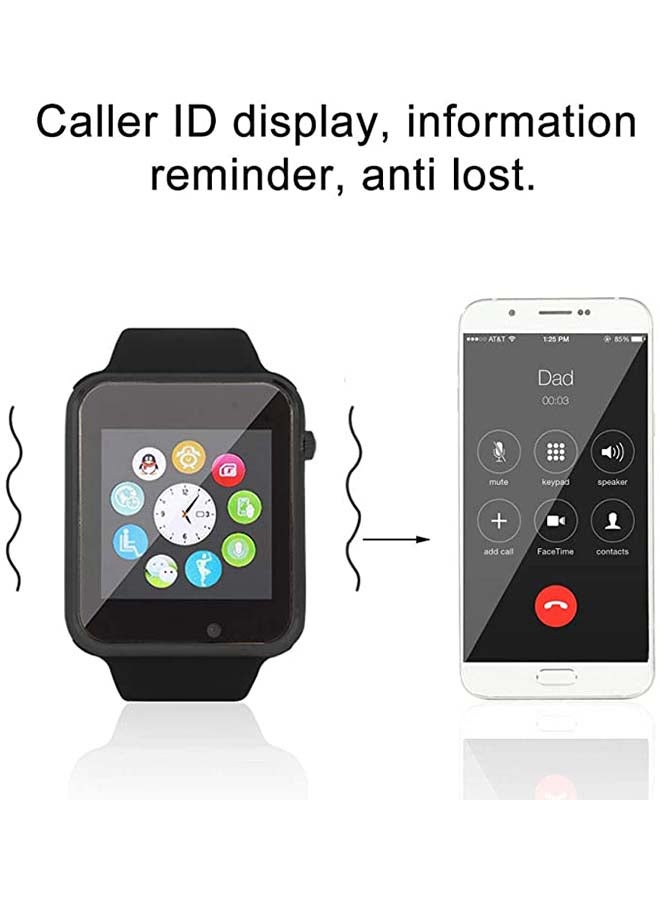 Intag - A1 Bluetooth Smart Watch Phone Mate SIM GSM With Camera Black - Image 1
