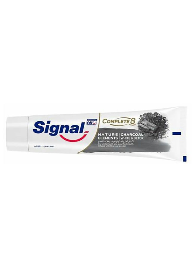 Signal - Complete 8 Charcoal Toothpaste WhiteBlueRed 100ml - Image 1