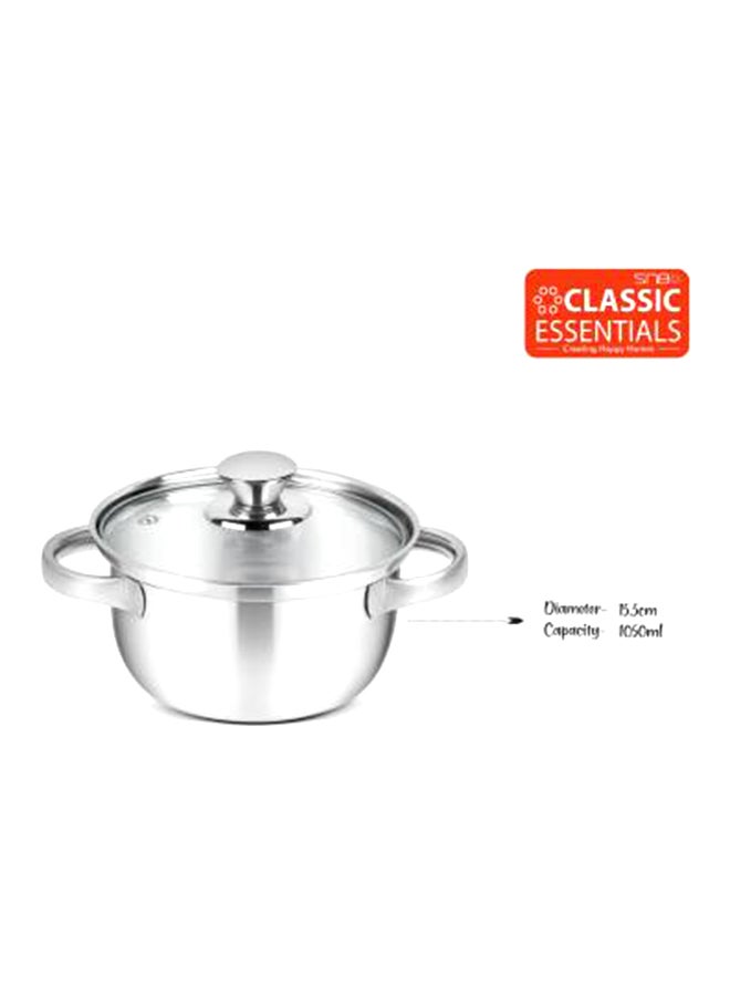 Classic Essentials - 2 Piece Cook And Serve Casserole With Lids Silver - Image 1