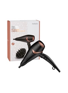 Dc Dryer 2200W - 2.5M Cord With Powerful And Fast Drying Super Ionic Technology With Nano Quartz Ceramic, Removable Rear Filter Nano Quartz Ceramic With Cool Shot Feature - D566SDE, Black Back/Bronze 243 (L)  x 94 (W)  x 262 (H)