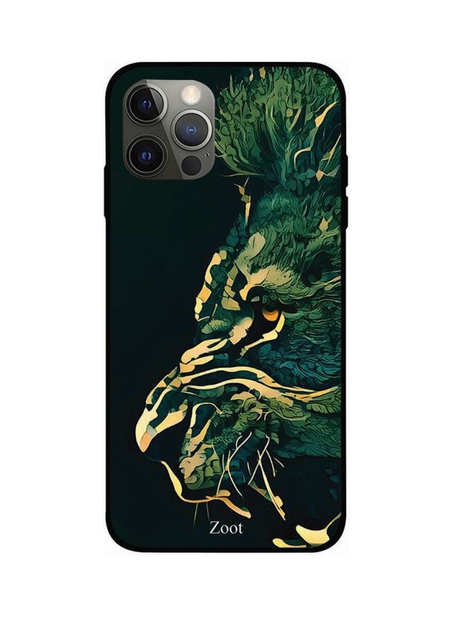 Zoot Lion Printed Case Cover -for Apple iPhone 12 Pro Max Green/Yellow Green/Yellow - Image 1