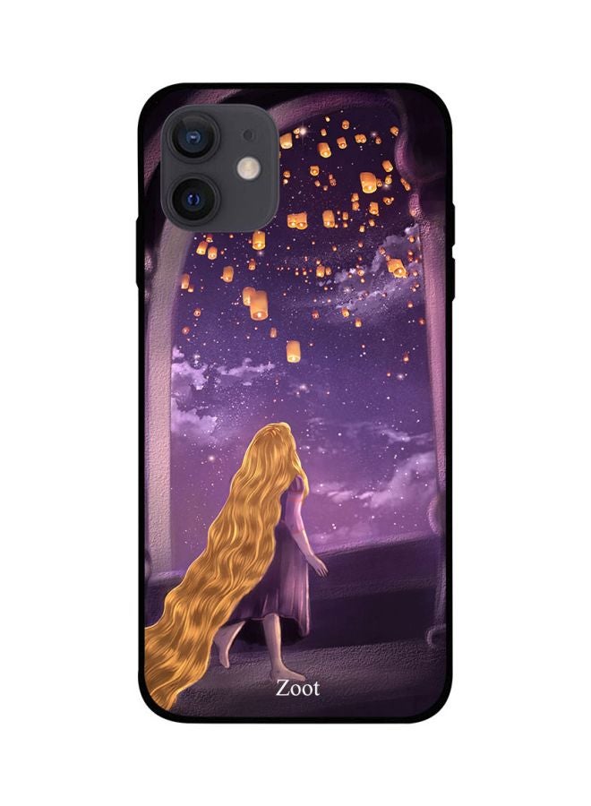 Zoot Disney Rapunzel Printed Skin Case Cover -for Apple iPhone 12 mini Purple/Gold Purple/Gold - Image 1