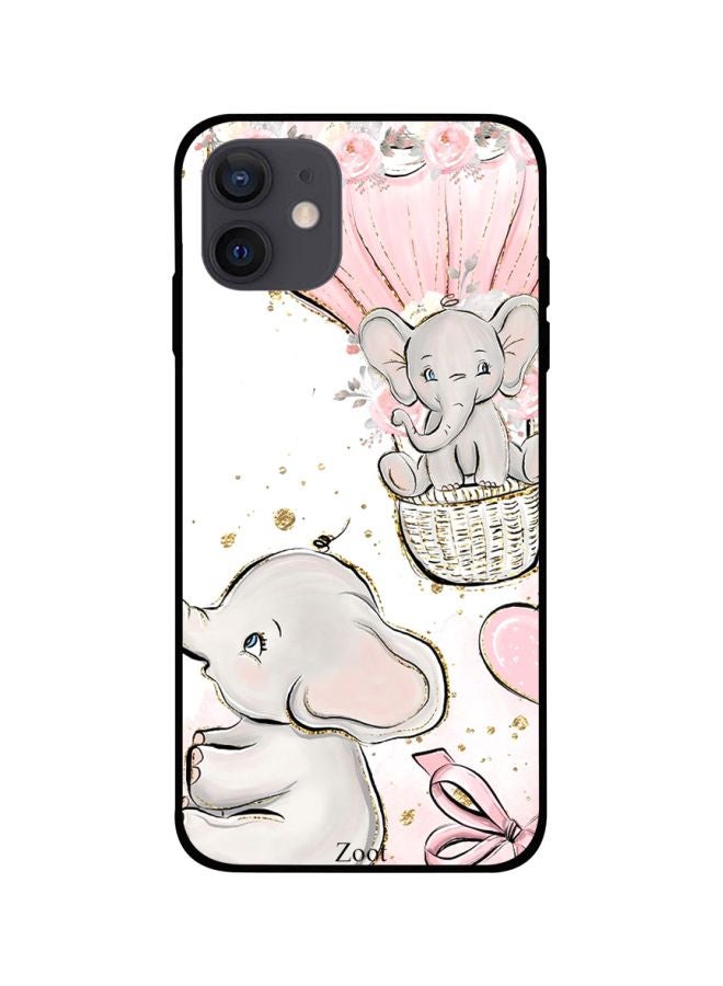 Zoot Elephant Printed Case Cover -for Apple iPhone 12 mini Grey/Pink/White Grey/Pink/White - Image 1