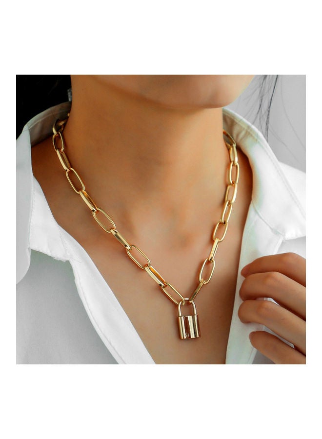 Generic - Lock Pendant Alloy Chain Necklace - Image 1
