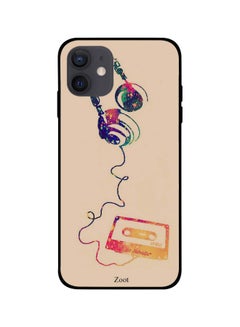 Headphone Printed Case Cover Apple iPhone 12 Mini Beige/Red/Green Beige/Red/Green
