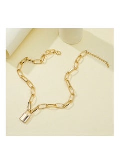 Lock Pendant Alloy Chain Necklace